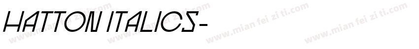 Hatton Italics字体转换